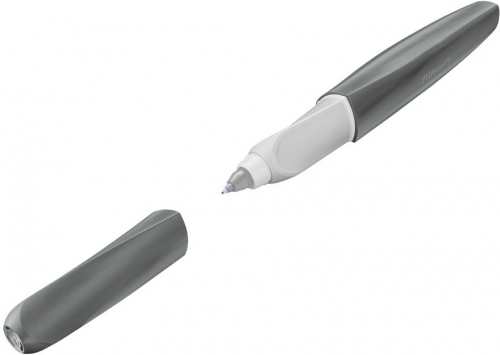 Roller Twist Eco, grip ergonomic, ambidextru, 2 rezerve albastre incluse, 3 culori mov deschis-albastru deschis-gri deschis, display 12 buc, Pelikan